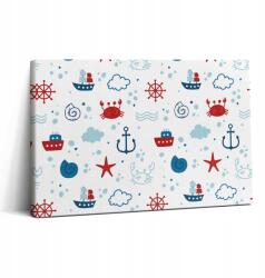 Wallfluent Vászonkép Hálószobába Tengeri hobbi Tengerészeti minták 30x20 cm (010030010150000075153)