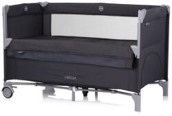 Chipolino Relax multifunkciós utazóágy - Antracite Linen - aprotalpak