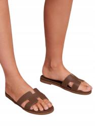 Shein Lapos Flip-flop Papucs Barna Casula Us 10/ 42__42 (sx25021933407593259)