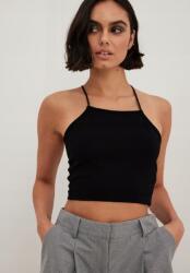 NA-KD Fekete Felső Vékony Vállpántok Nyitott Hát Aszimmetrikus Na-kd XL