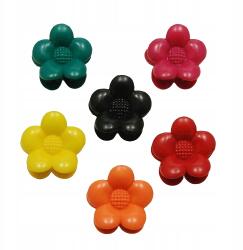 Hajcsatok állkapocs színes virágok 6 db (0123-505)