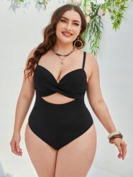 Shein KC63122 Shein Texturált Fürdőruha 46-OS Kivágással