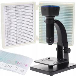 TECHREBAL Biológiai mikroszkóp, 2000x, Wifi, 5Mpx kamera, 25db minta (ZESTAW-9AD1-182C6)