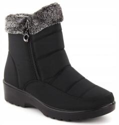 VINCEZA Női hótaposó szőrmével fekete Vinceza 36 (25-86231)