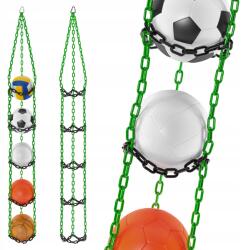 FBSYS Labdatartó, 5 labdához, zöld-fekete, FBSYS X5, 173cm (fbsys-x5-biało-czarny)