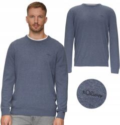 s.Oliver Férfi pulóver s. Oliver kék XXL Regular Fit kis logó kerek nyakkivágással (10.3.11.17.170.2143173.54W0.XXL)