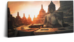 Wallfluent Fotó-Vászonkép Kilátás a Meditáló Buddha szoborra 100x50 cm (010030010010000074643)