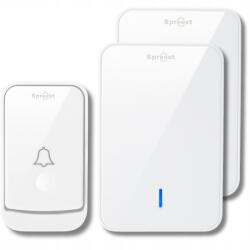 Spreest Akkumulátoros Vezeték Nélküli Kapucsengő 2 Db Vevőegység (Dzwonek bezprzewodowy Q489489-WW Biały 1T2R)