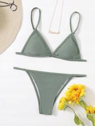 Shein LC93319 Shein Sima Egyszínű Bikini Fürdőruha Xs