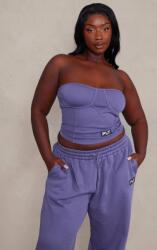 Prettylittlething Fűzős melegítő felső, lila, Size 44