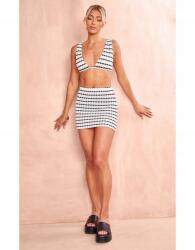 Prettylittlething Fehér Mini Szoknya Mintás (36) (564931)