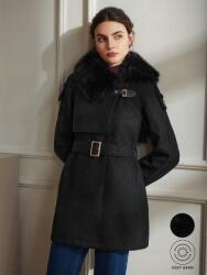 Shein KU533 Shein Kabát Fekete, Felcsatolható Pánttal (39) M