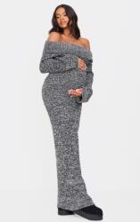 Prettylittlething Fehér-fekete Hosszú Ujjú Kismama Ruha Prettylittlething M