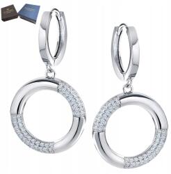 Mennica Świdnicka Fülbevaló Kerek Ékszerek Ezüst 925 Cirkóniákkal Ajándék Női