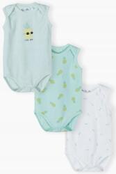 5.10. 15 3 db Pamut body 68 cm 3-6 m-es rövid ujjú Ananász (5W4220)