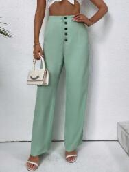 Shein KC33202 Shein Zöld Magas Derekú Nadrág Gombokkal (27) S