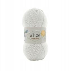 alize Fonal Happy Kids 100g/310m gyapjú bambusz akril 55 Fehér (HAPPY KIDS 55)