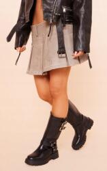 Prettylittlething IC11208 Mini Fodros Szoknya Öko Bőr Prettylittlething (13) S