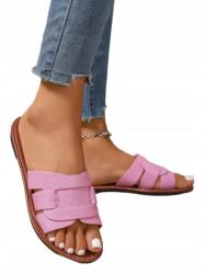 Shein Flip-flop Papucs Rózsaszín Barna Lapos Talp Casual 38 __38 (sx2304262586856216)