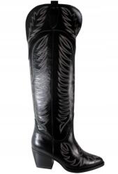 Carinii Cowboy Csizma Carinii B9561 MÉRET36 Bőr Fekete Lico (b9561)