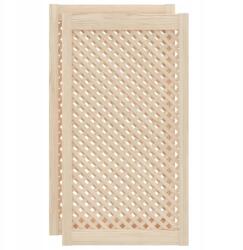 vidaXL Szekrényajtó, rácsos, 2 db, 49, 5x99 cm, fenyő (372797)