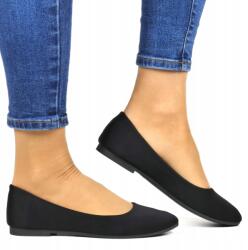  Balerinacipő Fekete Szatén Sima Elegáns Kényelmes Alkalmi Must Have! (iBUTY 414A-1 CZRNY SAT)