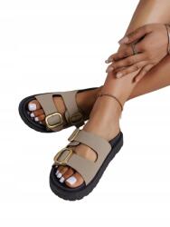 Shein Flip-flop Papucs Bézs Csattal 40__40 (5900446012306)