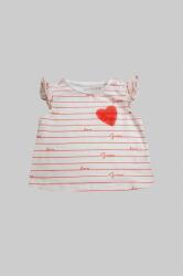 GUESS Fehér Póló Mintával, 3-6 hónapos, pamut (397940)