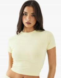 Boohoo Sárga Egyenes Blúz Klasszikus Rövid Ujjú Sima Pamut Póló Boohoo 40