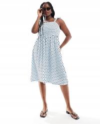 PIECES Plus Kék Ruha Pöttyös (42-44) (572071)