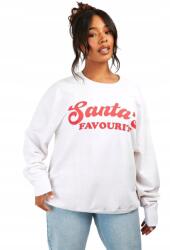 Boohoo Fehér Női Pulóver, Karácsonyi, Size 50