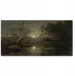 Coloray Vászonkép Hold fák természet folyó 100x50 cm (010030010010000018825)