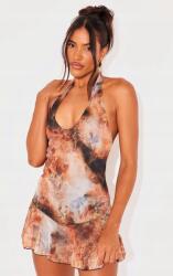 Prettylittlething Ruha, Mini, absztrakt, fodros, Size XL, Prettylittlething