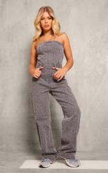 Prettylittlething Farmer Overál, Size XL, szürke, pamut