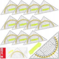 CE Ekrü műszaki szögmérő 16 cm flexibilis műanyag 12 db-os szett (x)
