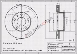 ATM Mikoda Tárcsa Ham. prz. fiat 0578/ATM