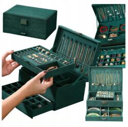 Ékszerdoboz Táska Doboz Rendszerező Elegáns Tágas Tok (AKC SZKATUŁKA ZIELONA)