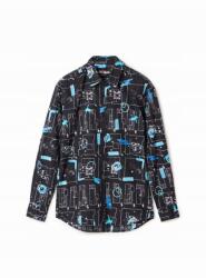 Desigual Fekete Mintás Hosszú Ujjú Ing (s) (19SMCWXP_2000)