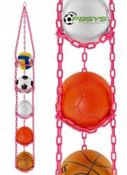 FBSYS Labdatartó, 5 labdához, X5, rózsaszín (fbsys-x5-różowy)