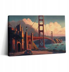 Wallfluent Canvas Vászonkép A dolgozószobába Ökológiai Híd illusztráció 30x20 cm (010030010150000075977)