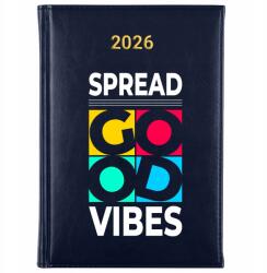 FunnyCase Könyvnaptár 2026 Good Vibes Sötétkék tervező határidőnapló Ajándék Wz (Kalendarz Granatowy GOOD VIBES) - allegro - 4 560 Ft