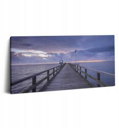 Wallfluent Vászonkép Az Ágy felett Stílusos Ajándék Móló Balti-tenger 100x50 cm (010030010010000075521)