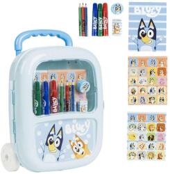  DISNEY Bluey írószer matrica rajz szett gurulós táskában