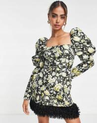 Miss Selfridge Fekete Mini Ruha Mintás (44) (528560)