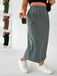 Shein IC51102 Shein Maxi Szoknya Cargo Stílusú Zsebek Magas Derekú (40) 50