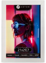 Ertom Fa képkeret oklevél A4 21x29, 7 üveg fehér modern (ALPINA 21x29,7 RAMKA White)