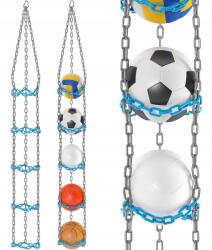 FBSYS Labdaakasztó, 5 labdához, ezüst-türkiz, 173cm hosszú (5905965237056)