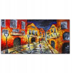 Coloray Vászonkép a nappaliba Város utca éjszaka 100x50 (010030010010000017496)