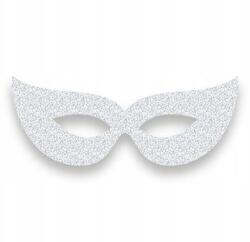 GoDan Ezüst színű papírmaszk csillámos díszítéssel