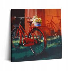 Wallfluent Vászonkép Edzőterembe Gyors Összeszerelés Kerékpár Virágos Kompozícióval (010030010270000051849)